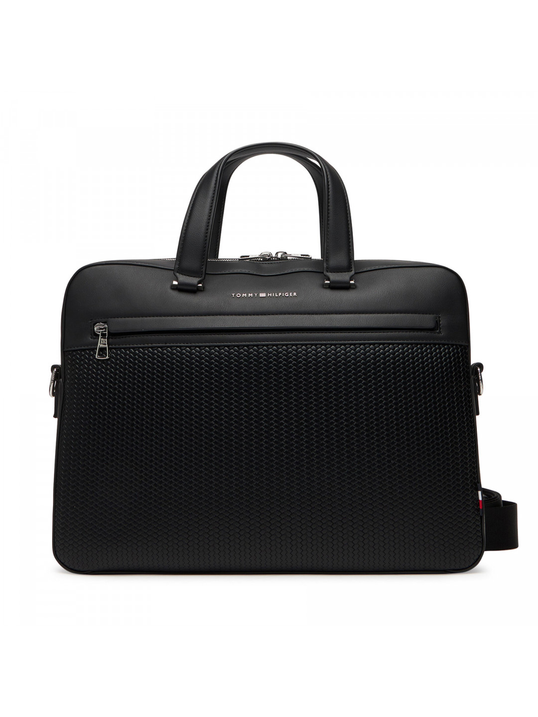 Brašna na notebook Tommy Hilfiger Th Woven Computer Bag AM0AM13660 Černá
